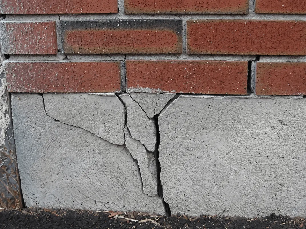 Concrete foundation with serious structural damage in Oklahoma City, OK
